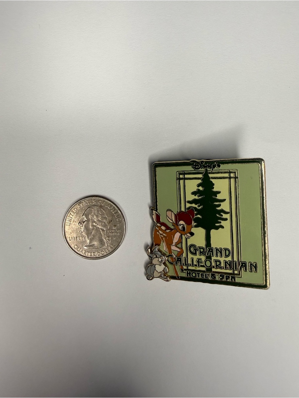 Grand Californian Hotel & Spa enamel pin featuring Bambi & Thumper